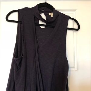 Cutout wrap tank top